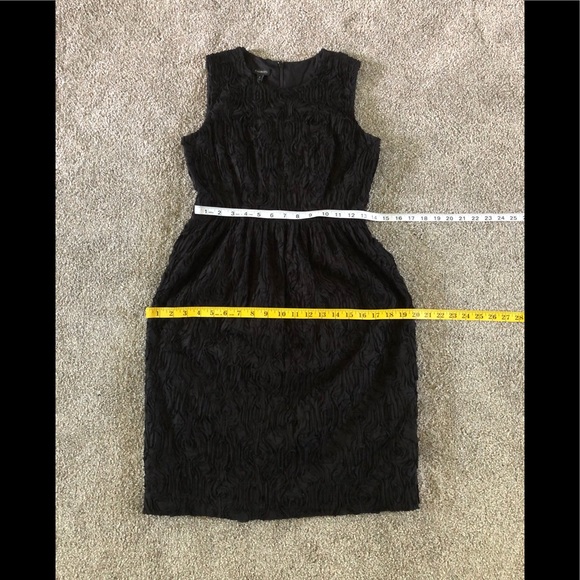 TALBOTS 100%Cotton Dress size 2 Textured Flowers  black Classic - Picture 6 of 13